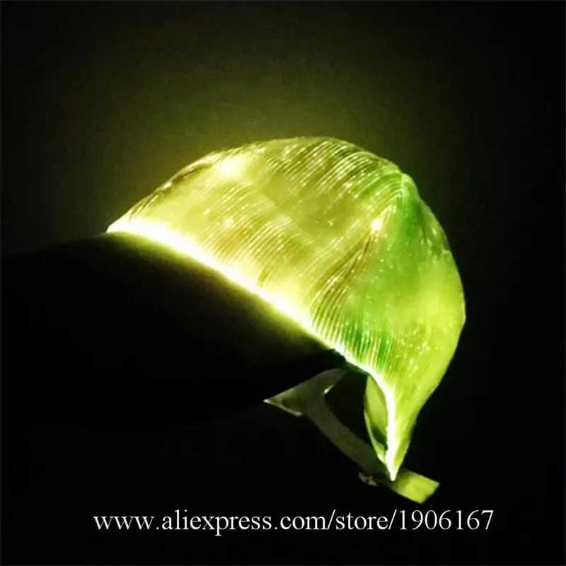New led fiber 7 color light hat Bar music festival Judi night light hat Fashion light hat01