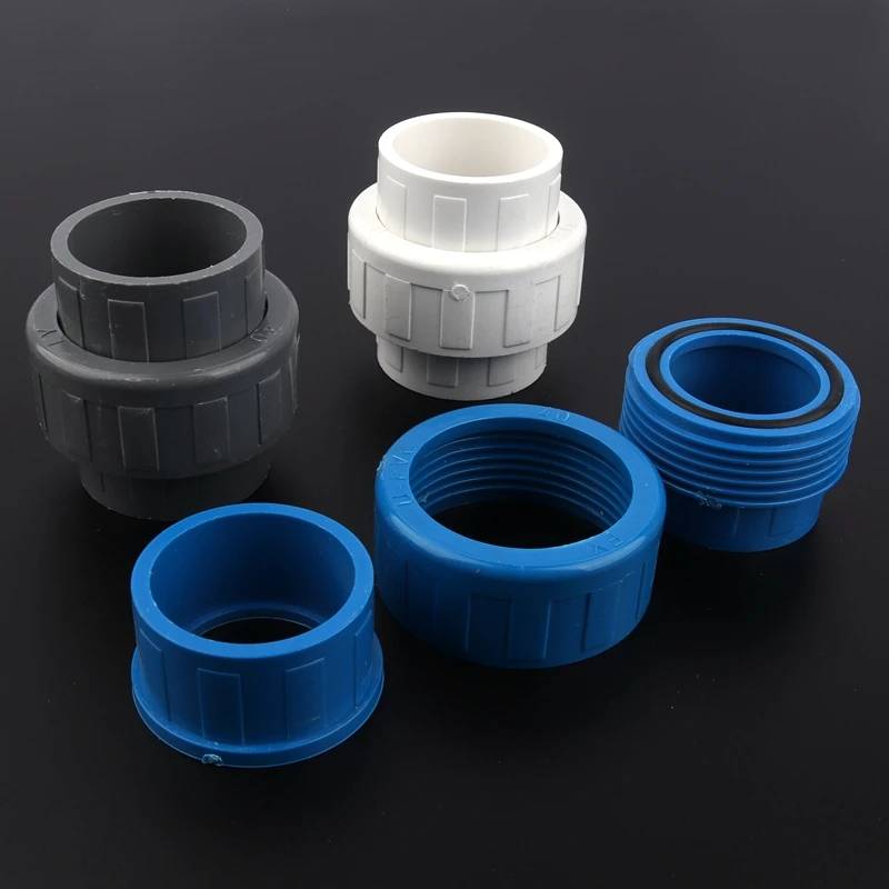 8pcs/lot Inner Dia. 40mm PVC Union Connector Garden Irrigation Syetem