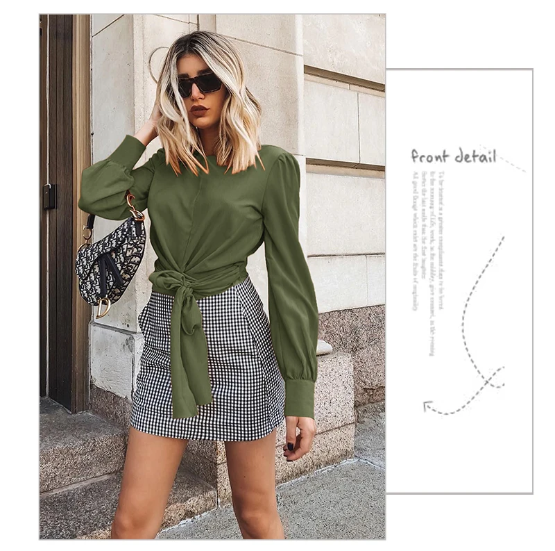 Backless Crop Top Mujer T Shirt Women Sexy Long Sleeve T Shirts Ladies Plus Size Tops Spring Short Tshirt Bandage Solid T-shirt  (15)