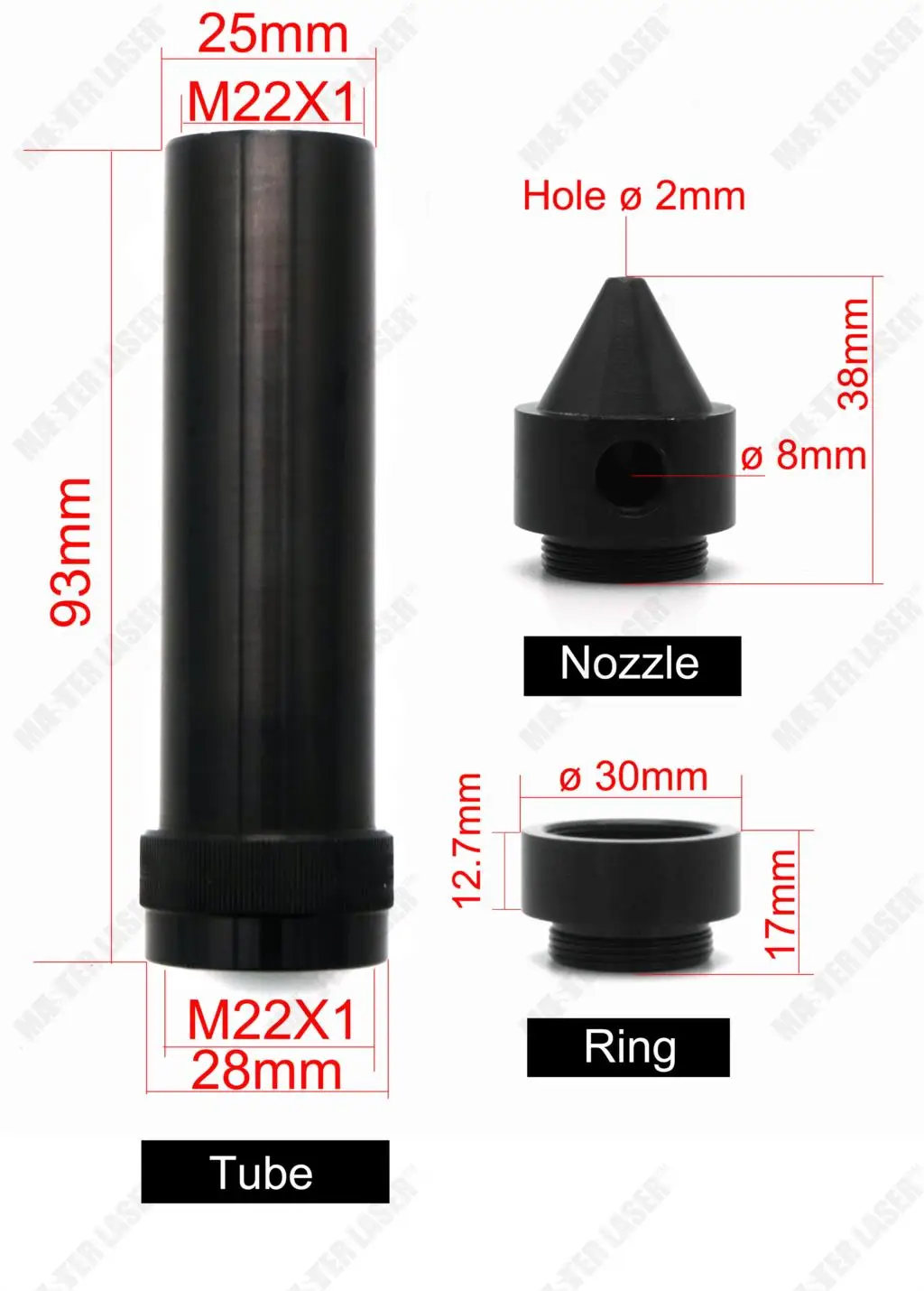 Dia20mm FL63.5mm Фокусирующая линза D25mm лазерная головка трубки для CO2 станок для лазерной резки