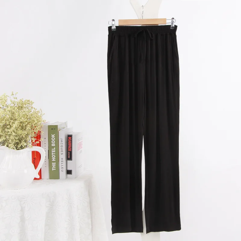 Женские брюки для сна из хлопка милые Короткие повседневные Элегантные с карманом удобные простые длинные для женщин - Цвет: black geometrics