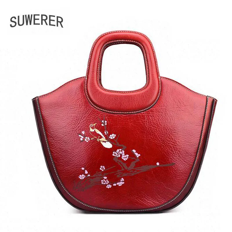 

SUWERER brand ladies leather bag 2017 new tide leather handbag fashion ladies bag