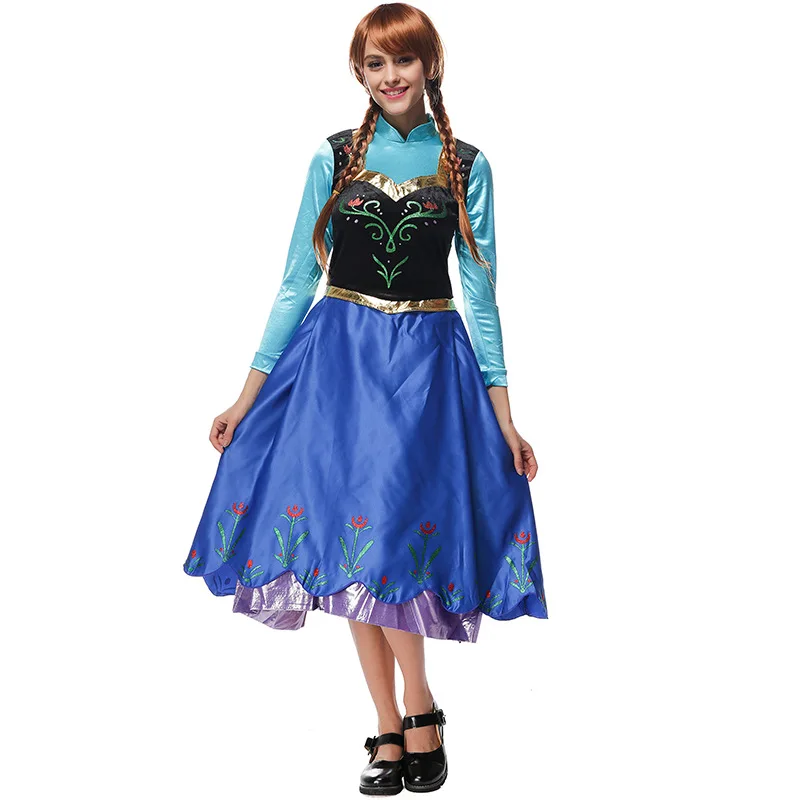 VASHEJIANG Adult Deluex Anna Princess Costume Women Fantasia Cosplay - Կարնավալային հագուստները - Լուսանկար 4
