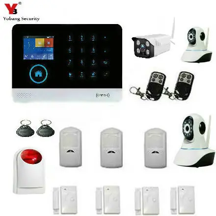 YobangSecurity Wireless WiFi GSM Home Burglar Fire font b Alarm b font Security System With Wireless