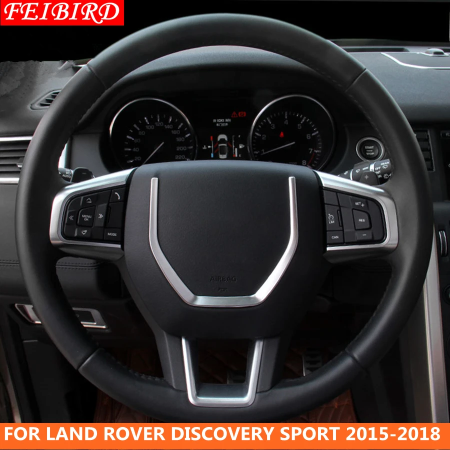 Us 23 88 40 Off Abs Steering Wheel Decorative U Cover Interior Trim 1 Piece For Land Rover Discovery Sport 2015 2016 2017 2018 2019 In Interior