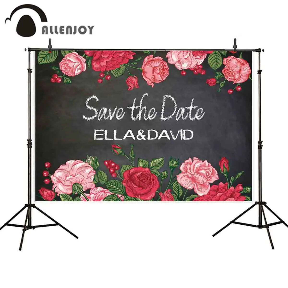 Allenjoy фон для фотосъемки роза свадьба доска персонализированный баннер Фотофон