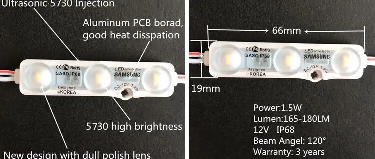 Светодиодный светильник SAMSUNG, модуль s, светодиодный светильник с линзой, светодиодный светильник s для рекламных букв