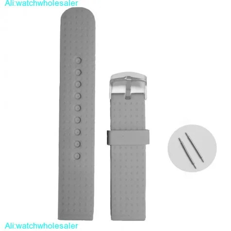 20mm  Fun Grey Color Silicone Jelly Rubber Unisex Watch Band Straps WB1053I20JB