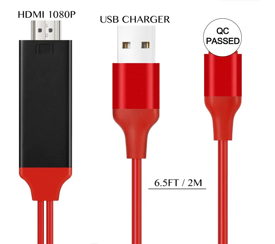 HDMI кабель L7 для iphone ipad к ТВ 2 м HDMI кабель 1080P HD ТВ Кабель-адаптер для iphone 7/7 plus iphone SE 5 5S 6 6S Puls