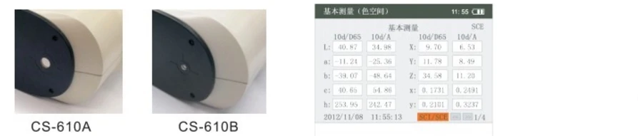 CS-610B SCI SCE одновременное измерение портативный точный спектрофотометр с 4 мм измерительный Калибр анализатор цветового спектра