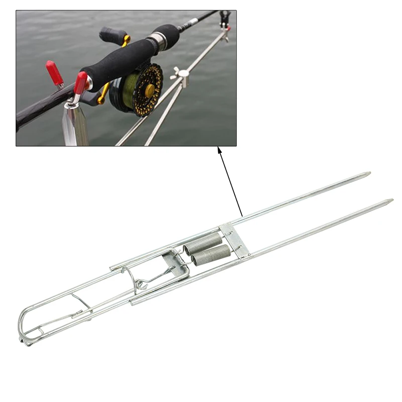 Fishing Automatic Stainless Steel Fishing Holder Double Spring Tip Up