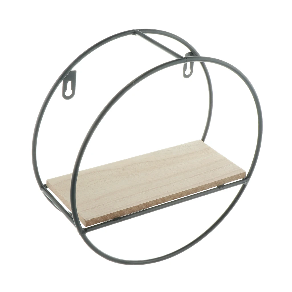 Garden Decor Iron Floating Shelves Corner Square Storage Shelf Wall Display Rack