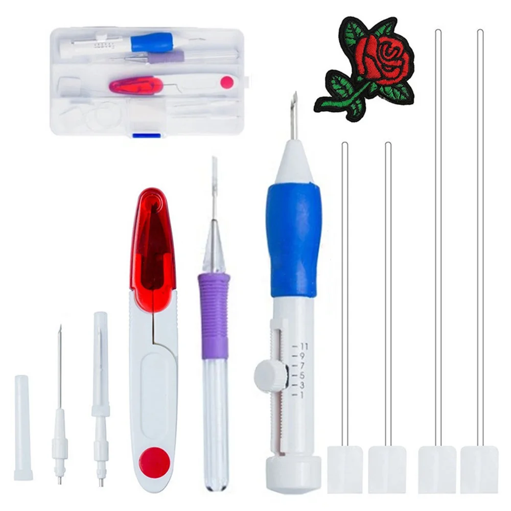 Embroidery Threaders DIY Sewing Magic Embroidery Pen Punch Needle Kit