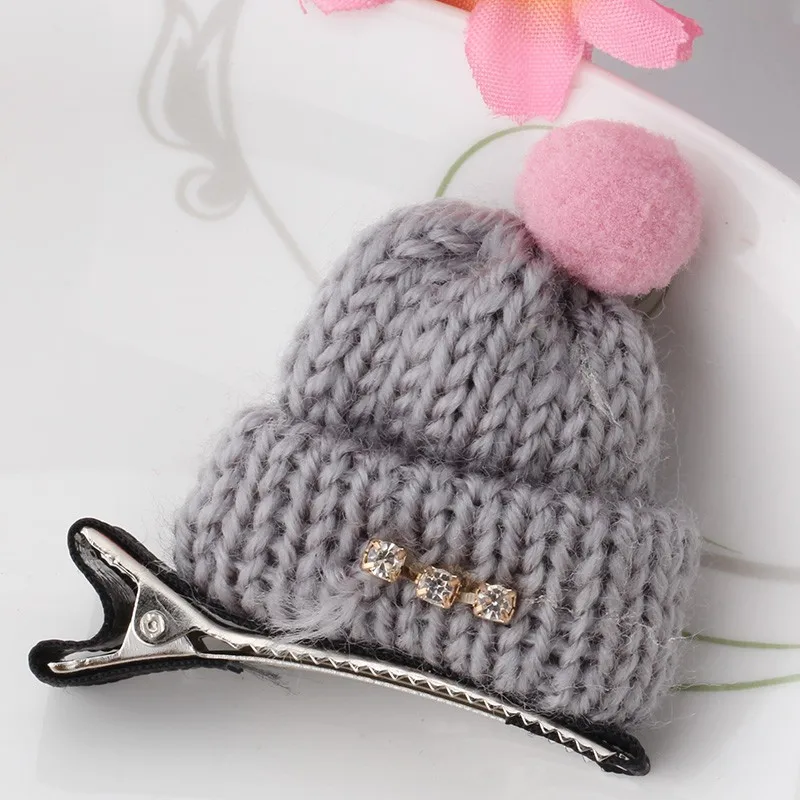 Модный детский подарок милый головной убор Корейская шерстяная шляпа заколки для волос кепки шпильки для волос для девочек Аксессуары женские заколки