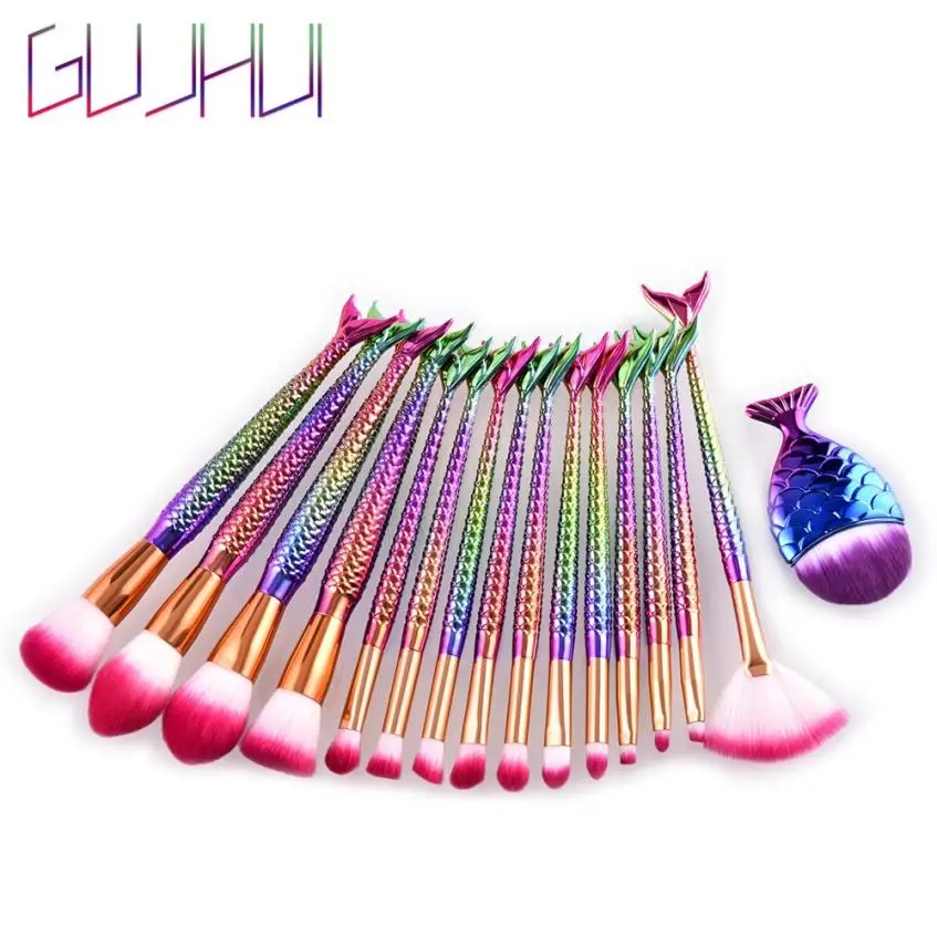 

Makeup Brush 16Pcs Mermaid Beauty Makeup Brushes Set Advanced Beauty Cosmetic Set Tools Makeup Brushes Set Drop Shipping 2017d27