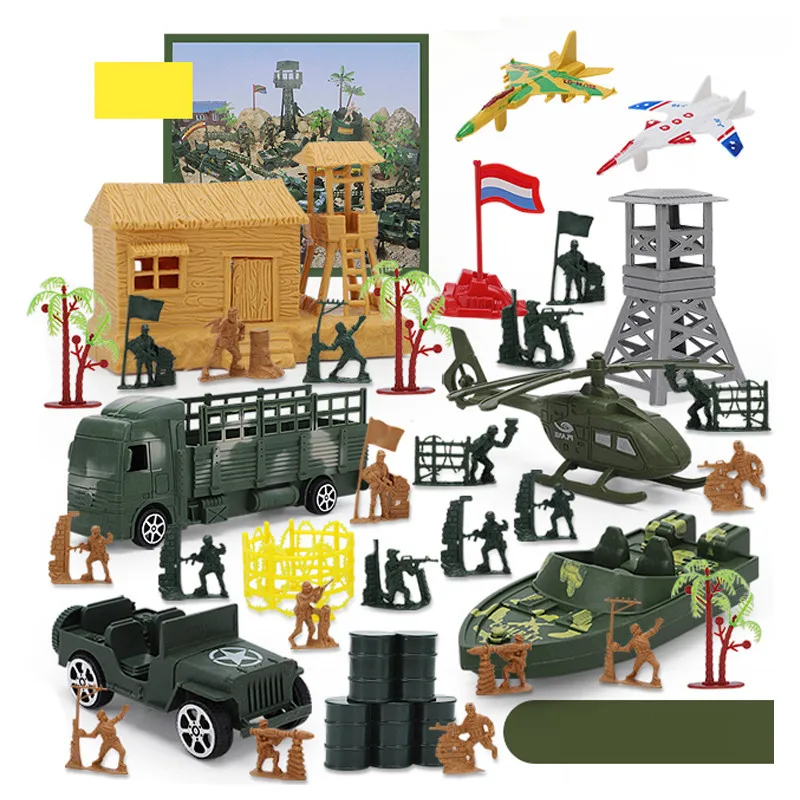 

36 Pcs/Set Military Model Building Kits Sea Land and Air Force Scenes Sandbox Non-toxic Children Educational Game Toy Gift