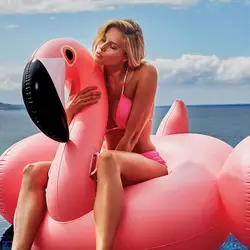 Гигантский надувной фламинго см 60 дюймов 150 бассейн поплавок розовый Ride-On плавательный кольцо взрослые дети вода Праздник Вечеринка