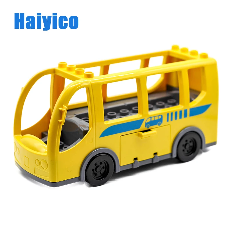 

Big Particles Bricks City Bus Car Model Building Blocks Compatible Duplo Vehicle sets Figure Accessory Educational Kid Gift Toys