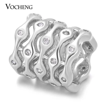 

10pcs/lot Endless Charms CZ Stone Charm 3 Color Copper Metal for Sheep Leather Bracelet VC-219*10