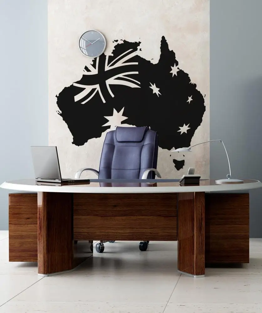 

Vinyl Wall Decal Sticker Australia Flag Map Art Deco Sticker Living Room Bedroom Home Decor 2DT10