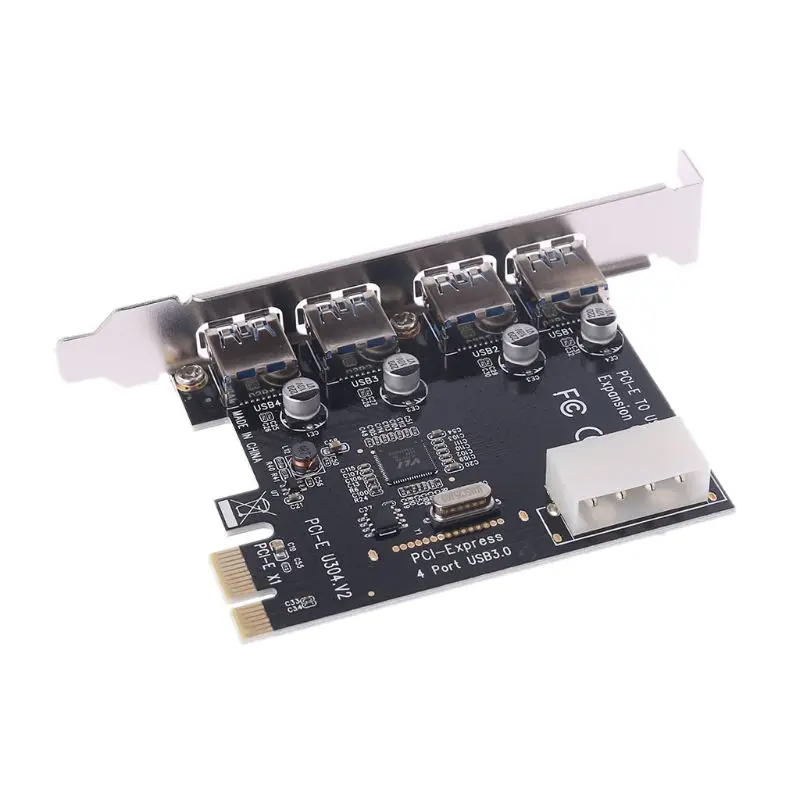 4 Port PCI-E to USB 3.0 HUB PCI Express Expansion Card Adapter 5 Gbps Speed For Desktop Computer Components Brand