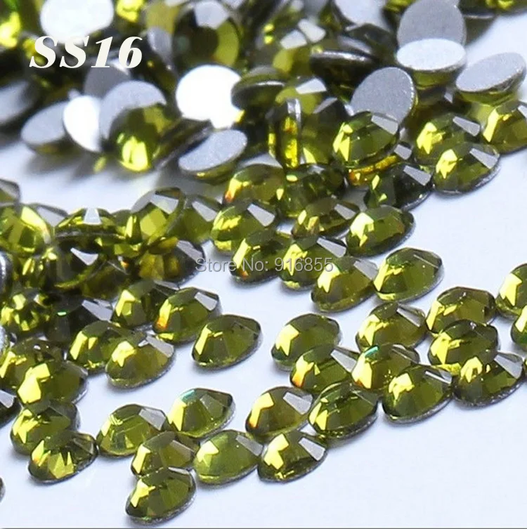 

Бесплатная доставка, модель ss16 olivine 1440 шт./пакет, плоская задняя стразы горячей фиксации для самостоятельного ногтевого дизайна мобильного телефона, ноутбука