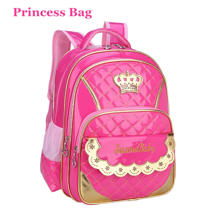 Принцесса Корона детские сумки для девочек Начальная школа Bookbag класс 1-4 Дети Школьный Рюкзак Девушка школьные сумки для мальчиков сумка