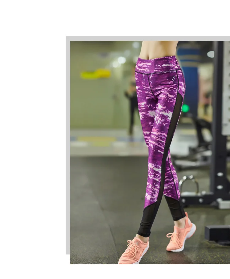 Новинка, женские Компрессионные спортивные штаны для йоги, эластичные, впитывающие силу, для упражнений, трико, женские, для фитнеса, для бега, для спортзала, тонкие леггинсы - Цвет: 4