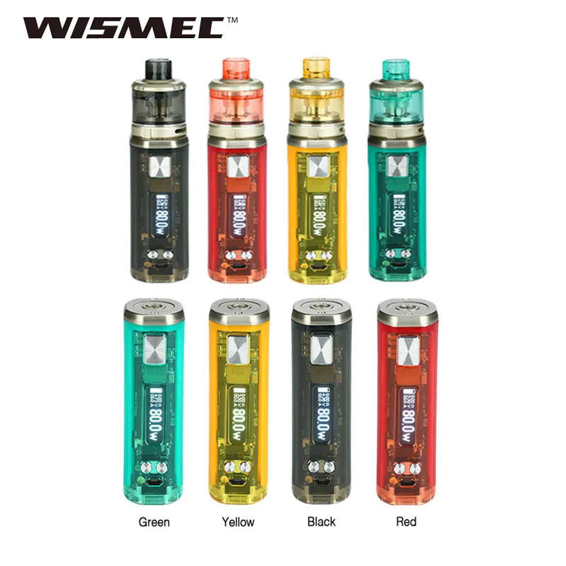 

New 80W WISMEC SINUOUS V80 TC Kit with SINUOUS V80 TC Box MOD & 3ml Amor NSE Atomizer Tank MTL / DL Vape Kit VS IStick Pico Kit