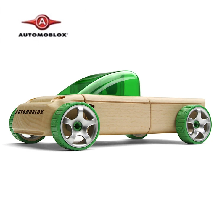 Automoblox Wood Assembling Cars Model Toy T9 Large Green