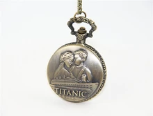 Модные ювелирные изделия, винтажные очаровательные карманные часы Jack And Rose Titanic, ожерелье для женщин