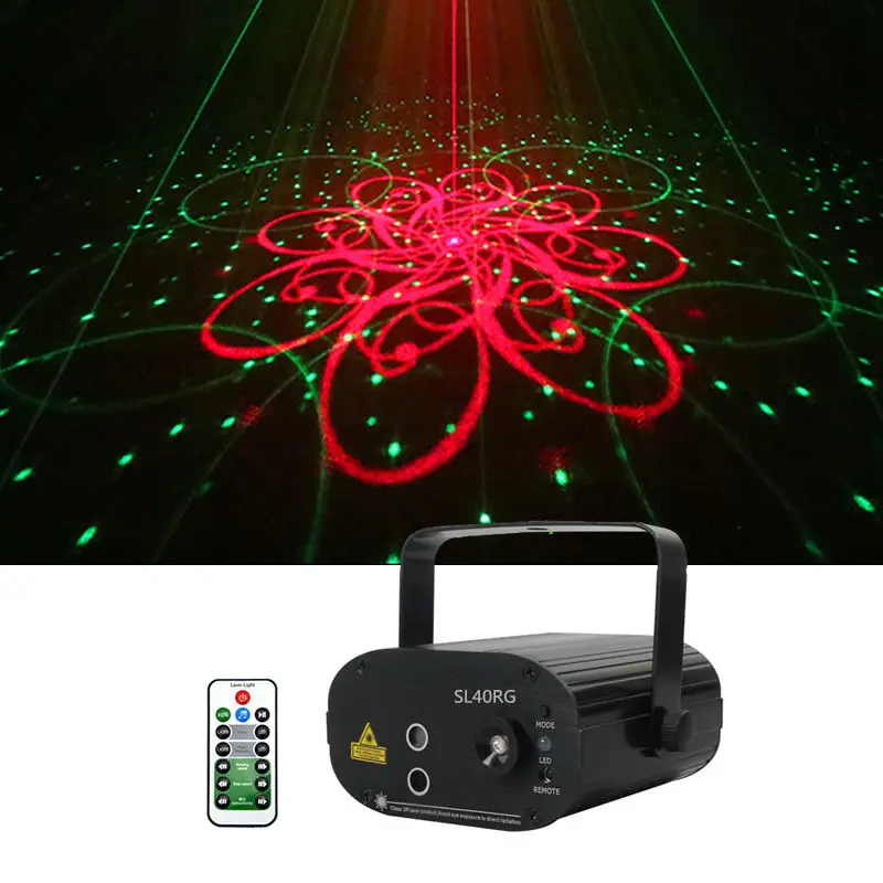 Sharelife 40 красный зеленый Gobos лазерный свет с синим светодиодный пульт дистанционного управления Скорость DJ домашний Гиг вечерние шоу