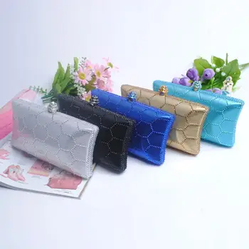 

Golden Crystal Handbags Women Luxury Rhinestone Chain Shoulder Clutches Girl Hasp Day Clutch Bridal party Wedding purse