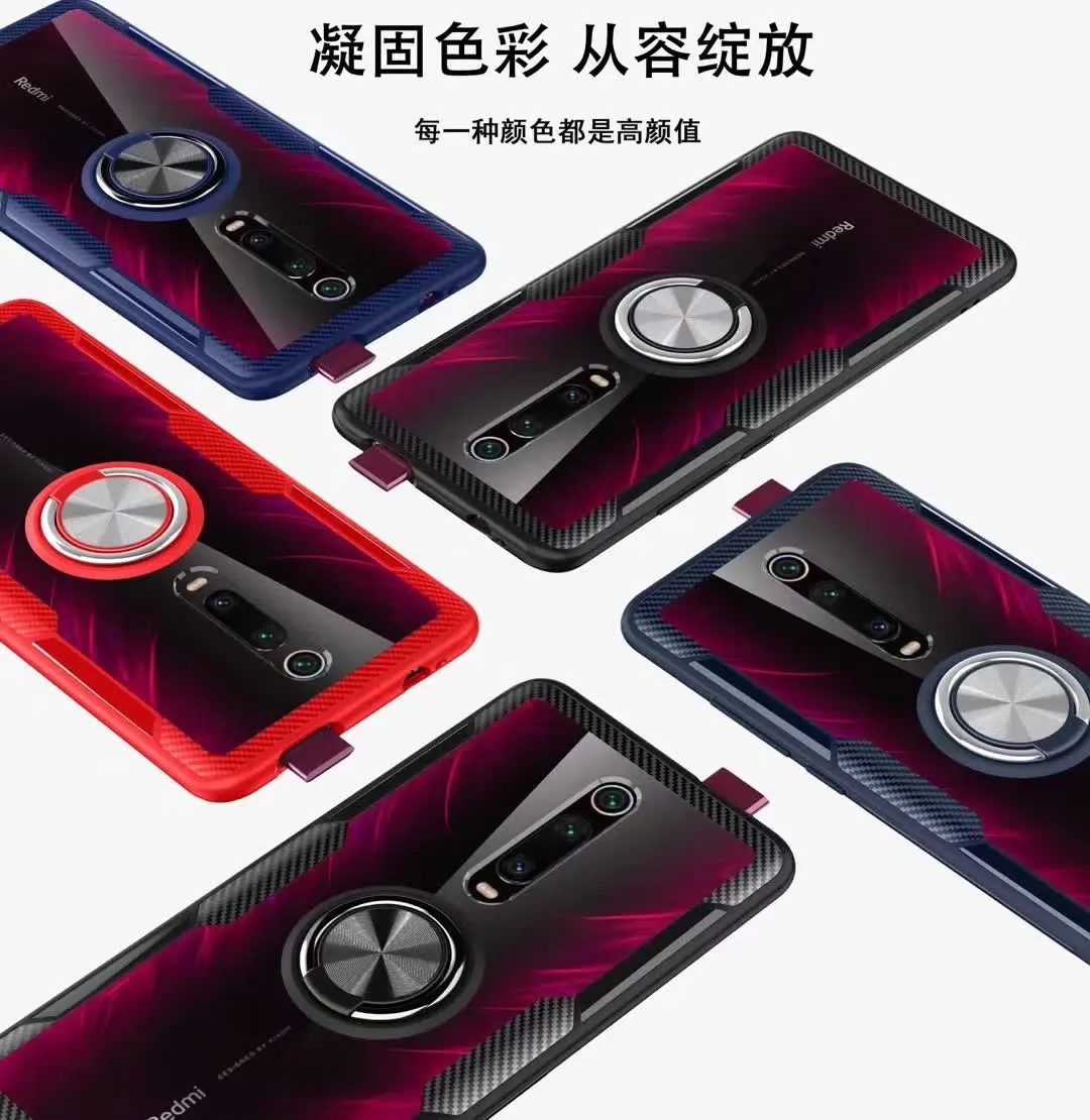 Для xiaomi mi 9T Pro Чехол жесткий с кольцом подставка магнит прозрачный защитный чехол на заднюю панель для xiaomi mi 9t mi 9t оболочка