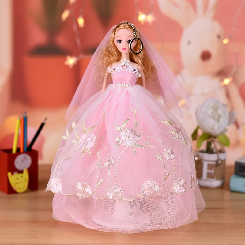 

Cute Dolls Children's 3D embroidered Skirt Princess Wedding Dress Doll Toys for Girls Fashion dolls set Baby Toy 35CM 1pc