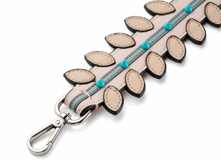 WDPOLO New Women Split Leather Studs Short Strap Classic Letter Design Handle For Bag Hot Chic Shoulder Belts C577