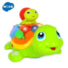 HUILE TOYS 868 Parent-Child Tortoise Interactive B/O Electric Animal Puzzle Turtle Toys for 6M+ Toddler Crawling Baby Toys