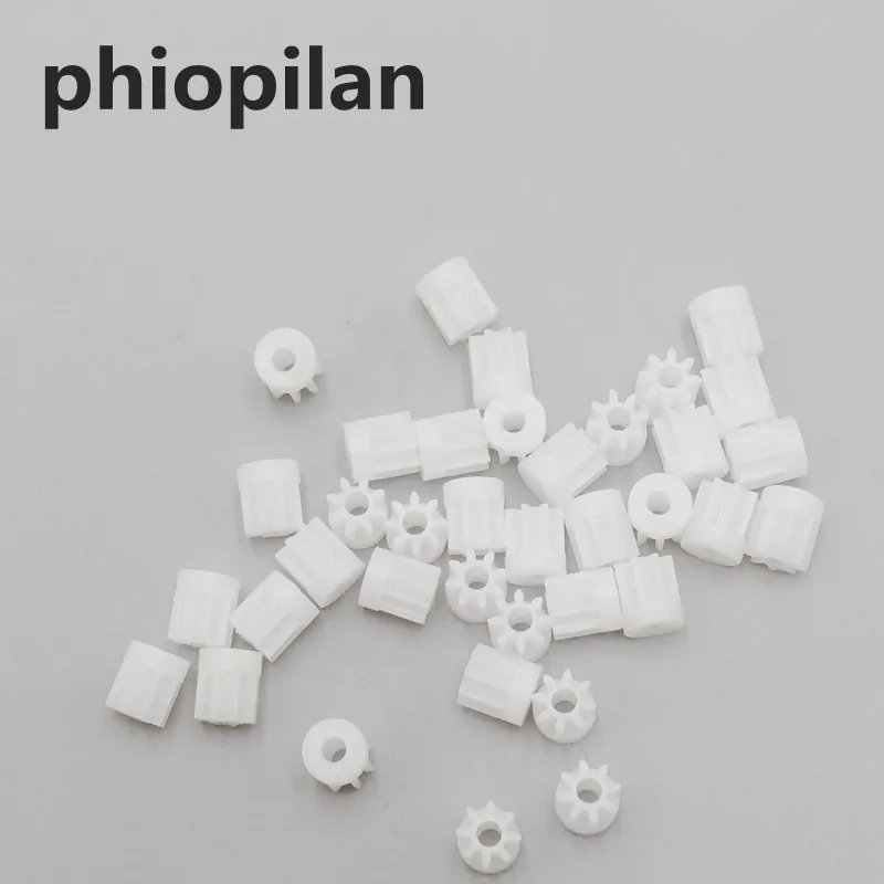 

Phiopilan 0.5 modulus 8T 2A 8 Teeth 8-2A aperture=1.95mm Plastic Spindle Gear,Motor gear Model Car Gear fit to 2mm optical axis