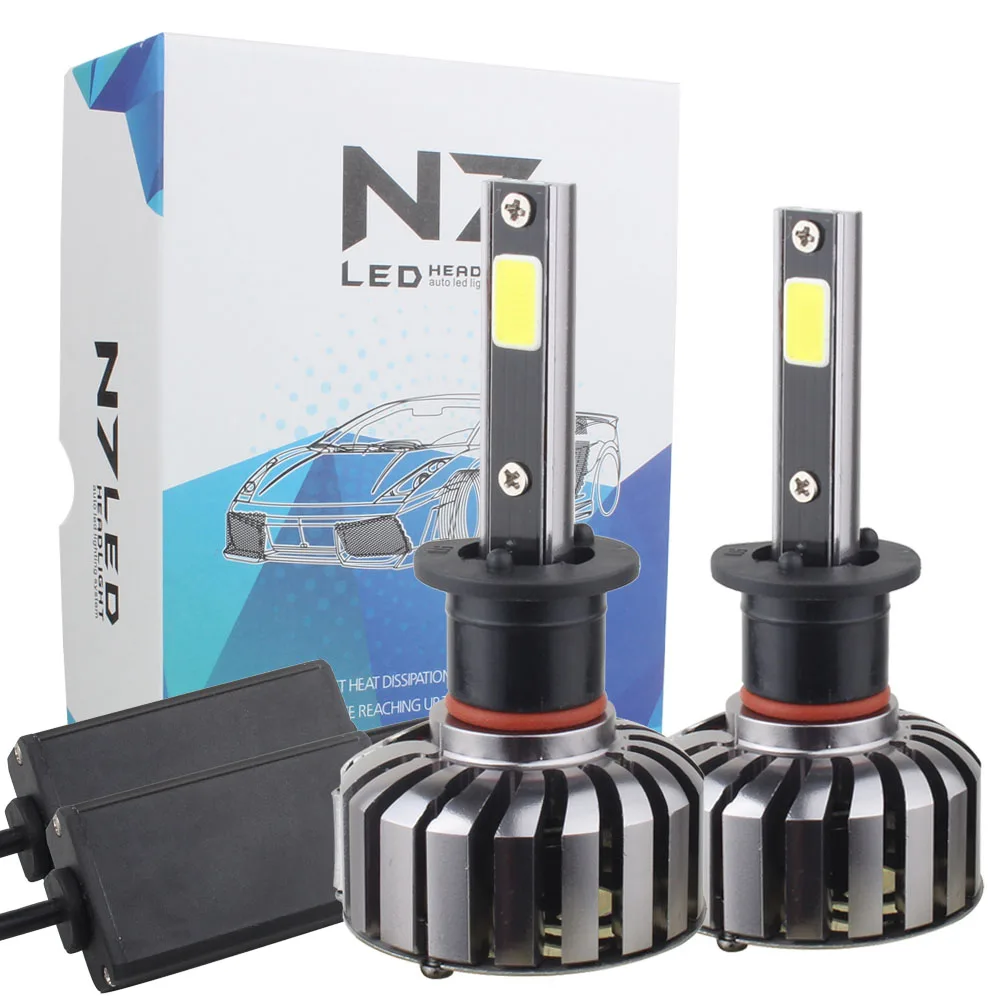 

H1 80W COB LED Headlight Conversion Bulb Kit High Beam Light 360 Degree Fog Light DC 12V 24V pair