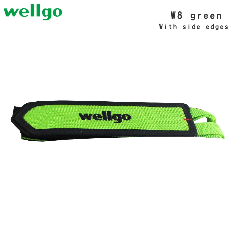 1 шт. Wellgo нейлоновые велосипедные педальные ремни носочный зажим ремень горная педаль дорожного велосипеда лента фиксированная педаль Велоспорт собака намордник часть - Цвет: green