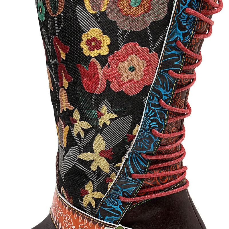 Женские высокие резиновые сапоги на платформе SONDR botas altas mujer коричневые из