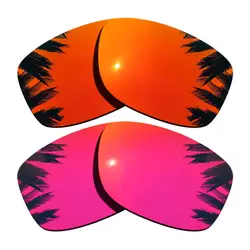 (Оранжевый красный + Полуночное солнце зеркальное покрытие) 2-пары Поляризованные замены линзы для Jupiter Squared 100% UVA и UVB Защита
