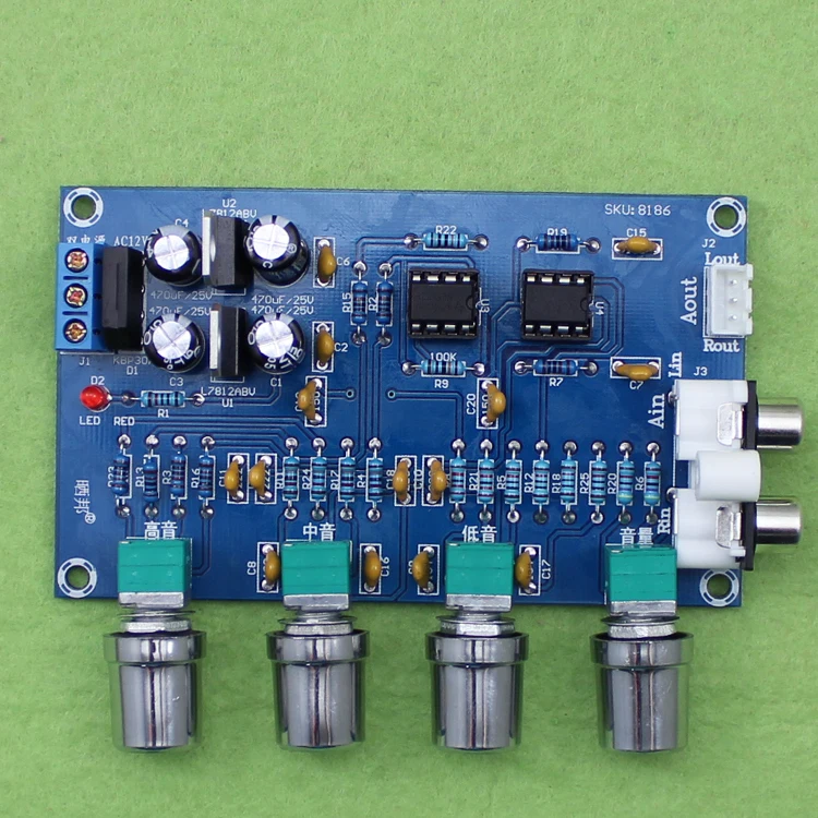

AUDIO amplifier NE5532 tone board with Treble bass adjustment (C6B4)
