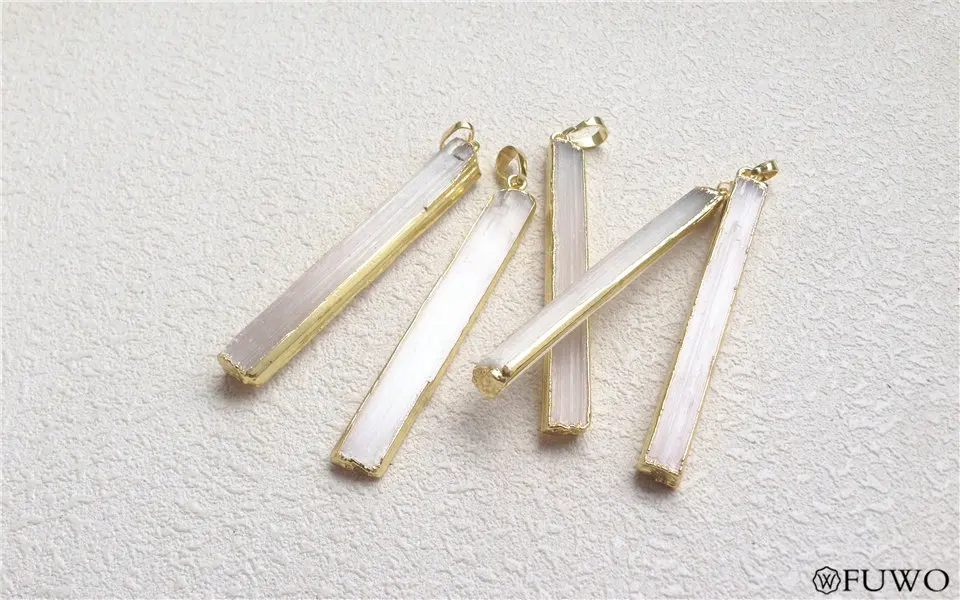 Selenite Bar Pendant 07