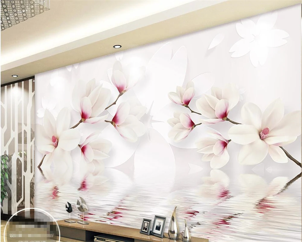 beibehang Custom wall murals wallpaper white magnolia flower, 3D photo wallpaper mural bedroom living room TV wall 3D wallpaper beibehang Custom wall murals wallpaper white magnolia flower, 3D photo wallpaper mural bedroom living room TV wall 3D wallpaper