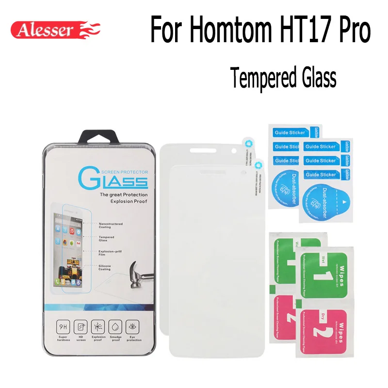Alesser For Homtom HT17 pro Premium Tempered Glass scratch-proof protective steel film for | Мобильные телефоны и