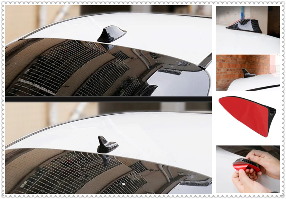 

Car universal Carbon fiber ornament wireless roof tail shark fin for Suzuki Aerio Ciaz Equator Esteem Forenza Forsa Grand