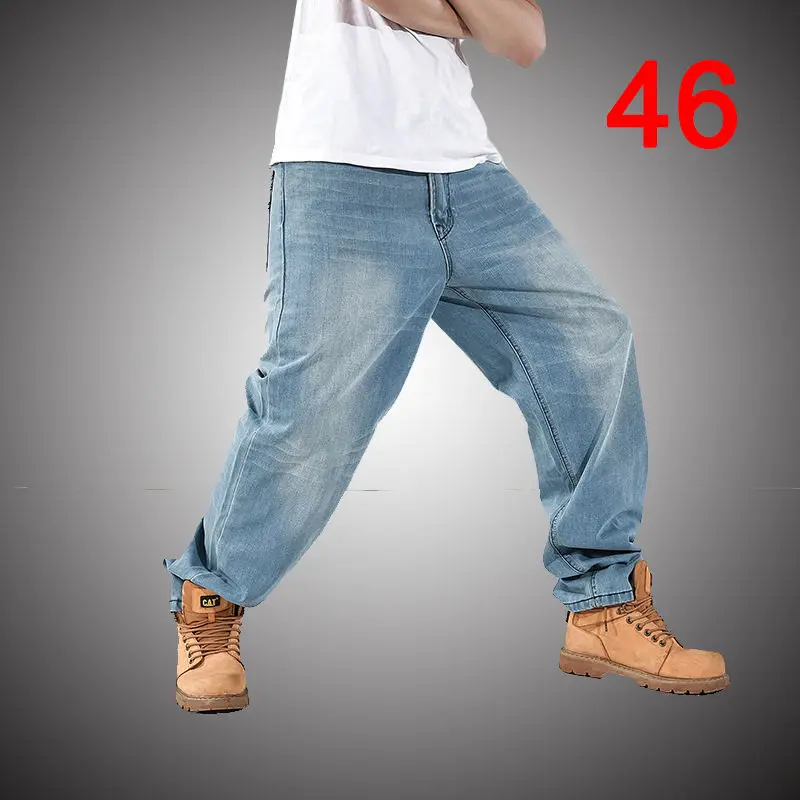 Baggy Jeans Men Denim Pants Loose Streetwear Jeans 2018 Fashion Skateboard Pants for Men Plus Size Trousers Solid Color Blue S92 Baggy Jeans Men Denim Pants Loose Streetwear Jeans 2018 Fashion Skateboard Pants for Men Plus Size Trousers Solid Color Blue S92
