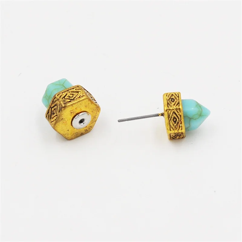 Stylish Elegant 4 Color Cube Statement Stud Earrings for Women Red Crystal Opal Imitation Pearl Adjustable Brand Jewelry (8)