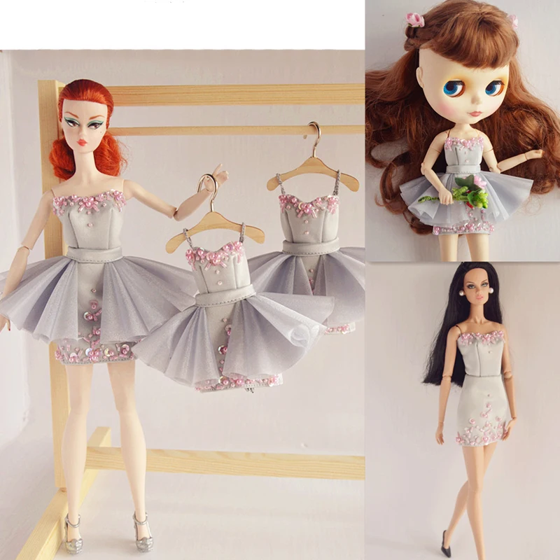 

1PCS Handmade 1/6 Doll's Classic Evening Dress for Blyth, Barbies Doll Clothes Accessories